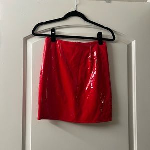 LATEX MINI SKIRT! Fashion Nova, Size small.